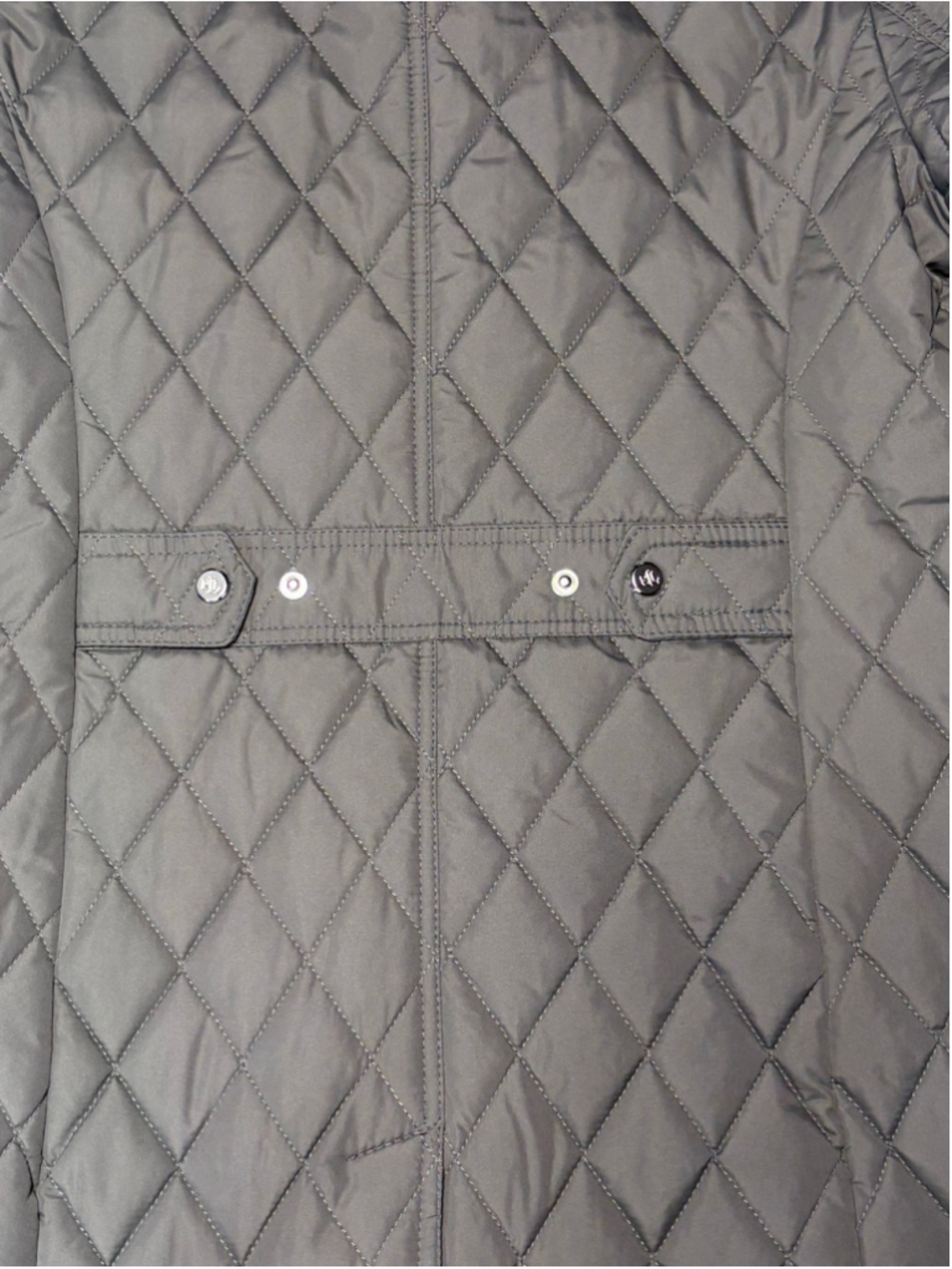 LRL Ralph Lauren Grey Quilted Hooded Coat Jacket Medium EUC Preppy Quiet Luxury - Picture 7 of 14